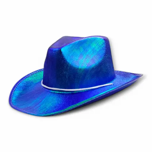 Blue Cowboy Hat Glitter Fun 
