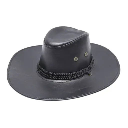 Black Synthetic Cowboy Hat 