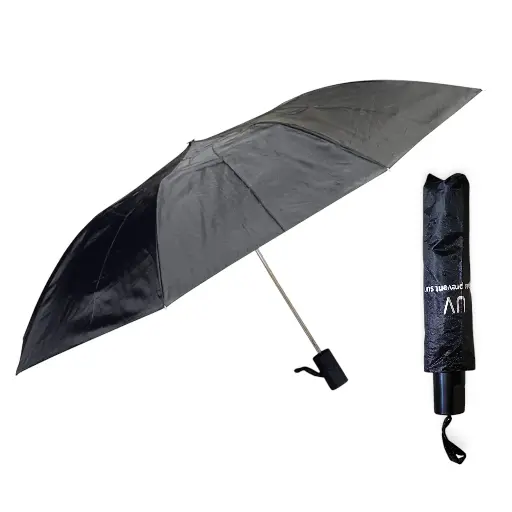 Black Folding Umbrella with UVP