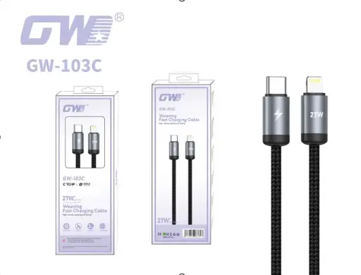 USB C To Lighting Charging Cable 27W