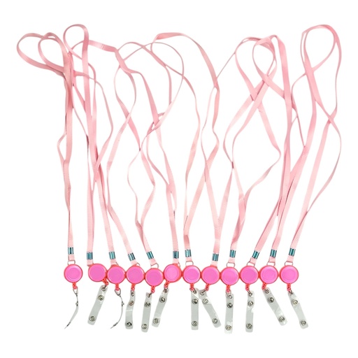Retractable Lanyard Pink