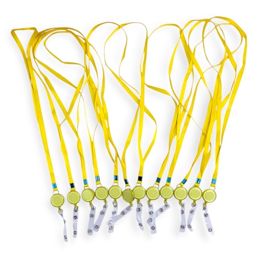 Retractable Lanyard Yellow