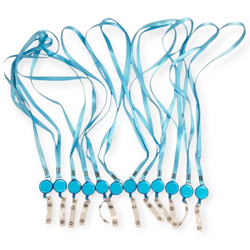 Retractable Lanyard Light Blue