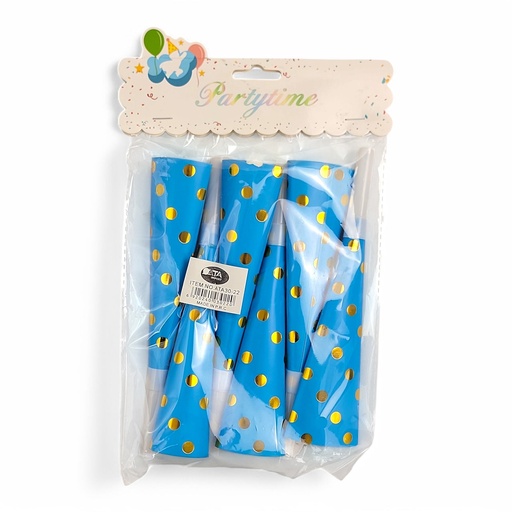 6Pcs Birthday Blowout Blue