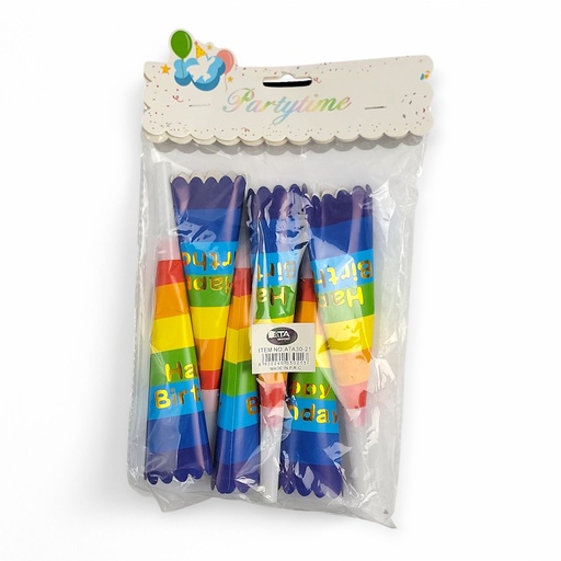 6Pcs Birthday Blowout Rainbow