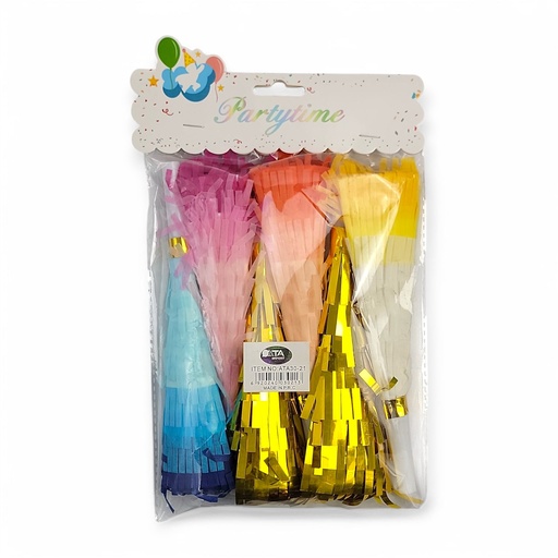 6 pcs Birthday Blowout Rainbow fun Mixed colour