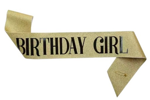 Gold Birthday Sash 