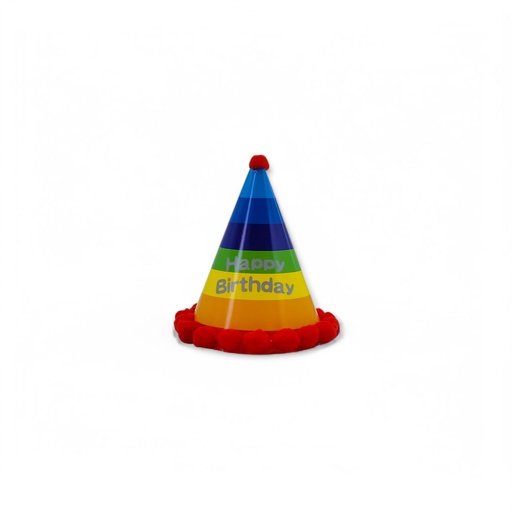  Pompom HBD Hat Rainbow