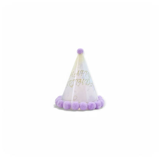 Pompom HBD Hat Purple 