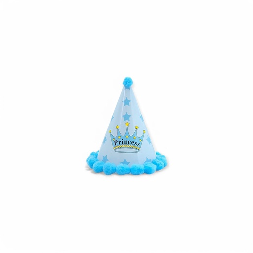 HBD Hat Princes Star Crown Blue