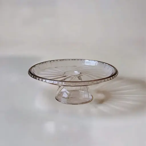 Durable plastic Crystal Cake Stand/tray M 28*10cm