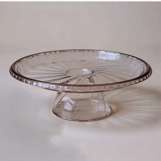 Durable Plastic Crystal Cake Stand /Tray M 31*10cm