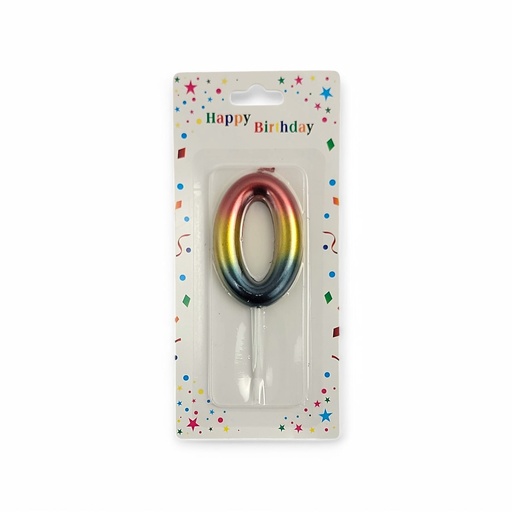 Rainbow Number Candle 0