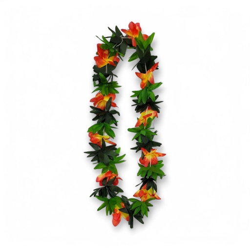 Luau Flower Lei – 36 in, Summer Fest orange
