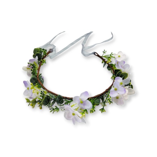 LUAU FLOUR HEADBAND PLASTI WHITE