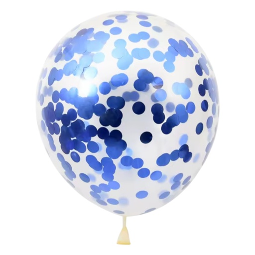 12in Confetti Latex Balloons 15 PCS Blue