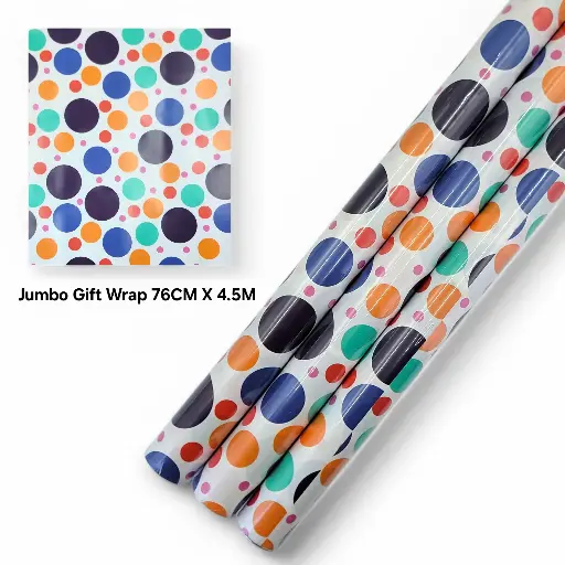 Jumbo Gift Wrapping Paper RNB PKDT 76CM*4.5M (2.49 ft × 14.76 ft)