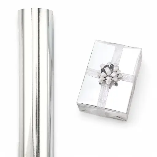 Jumbo Gift Wrapping Paper Silver 76CM*4.5M (2.49 ft × 14.76 ft)
