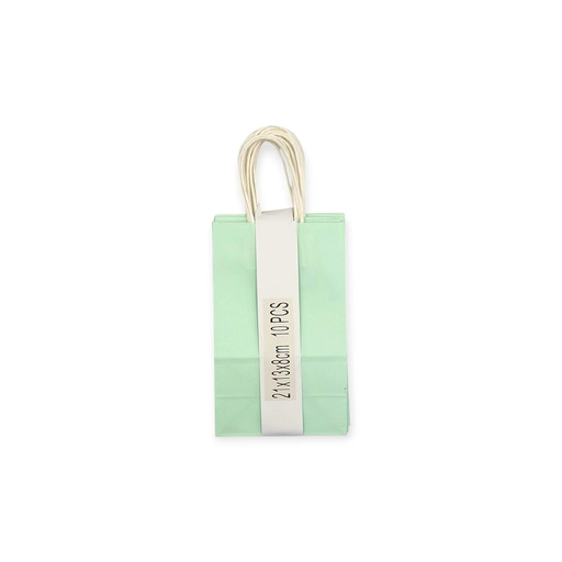 10Pcs Craft Paper Gift Bag Mint