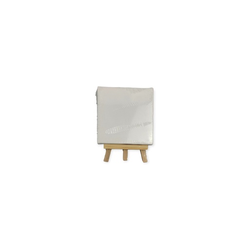 Stretch Artist Canvas: (10X10cm) on Wooden Easel in PDQ