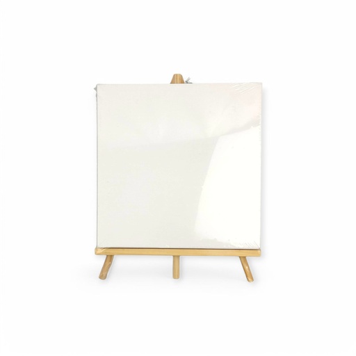Stretch Artist Canvas:  (15X20cm) on Wooden Easel in PDQ