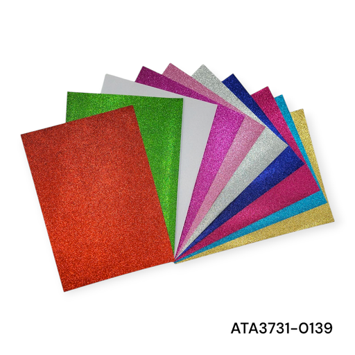 12 pcs 9X12 Glitter Craft Paper 0139