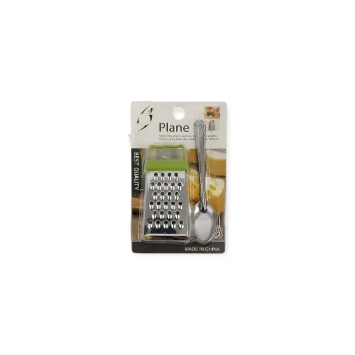 3"H S/S  Grater with Spoon