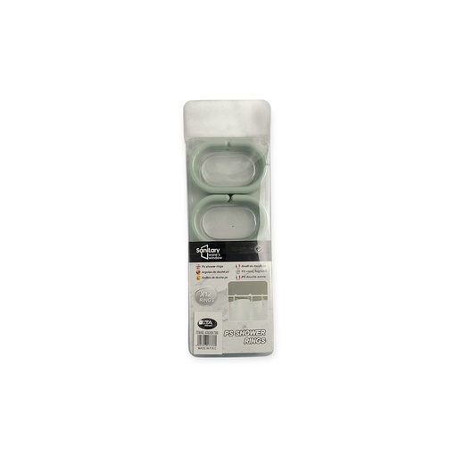 12 pcs Plastic Shower Hook Mint