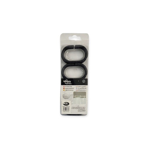 12 pcs Plastic Shower Hook Black