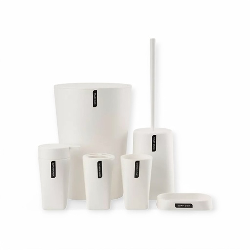 6 pcs Bathroom Set European Style White