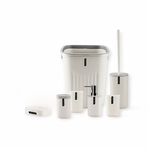7 pcs Bathroom Set Seren Cream