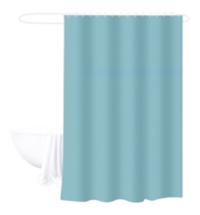 PEVA Shower Curtain ,70x72in Light Blue