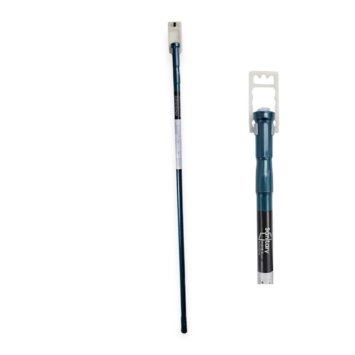 Shower Curtain Rod,Teal steel, shrink wrap