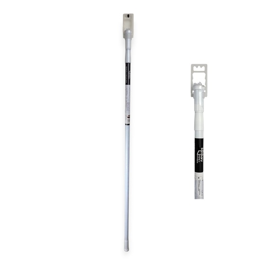 Shower Curtain Rod, White Steel, Shrink Wrap