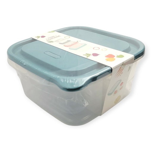 4pcs Square Plastic lunch containers