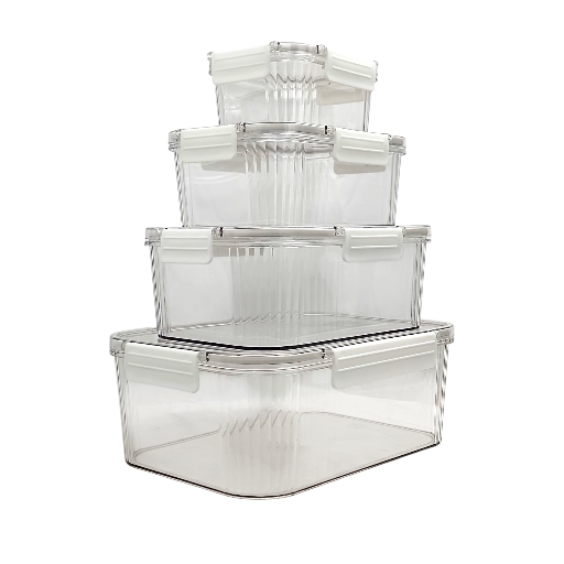 4 pcs Rectangle Refrigerator Pantry Organizer