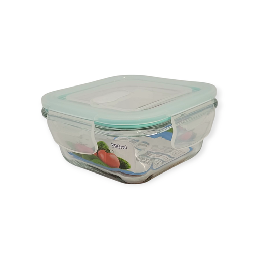 800ml Oven Safe Glass Container Lock Lid Square