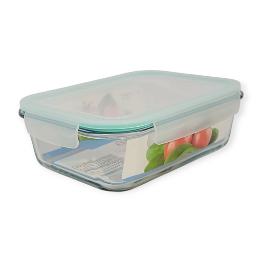 1520Ml Oven Safe Glass Container Lock Lid Square