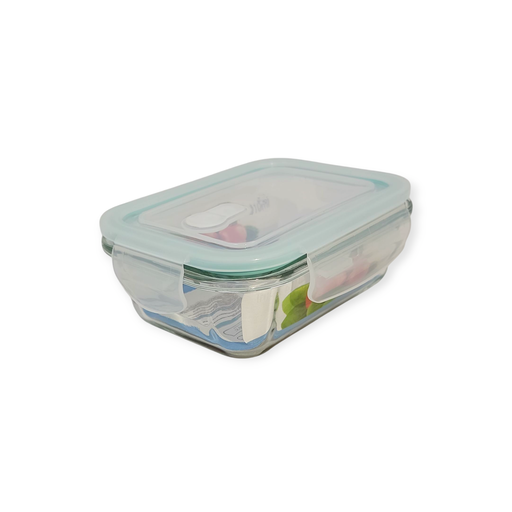 410Ml Oven Safe Glass Container Lock Lid Square