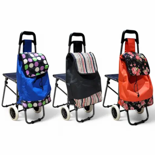 Shopping Trolley Cart with Back Seat  mix colours