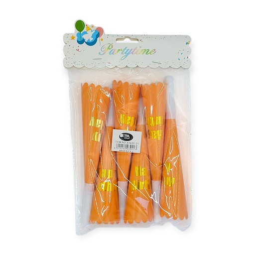 6 pcs Orange Party blowers