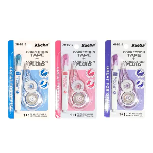 Correction Tape + Correction Fluid (Mix Colour)