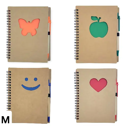 Medium Notebook with Pen 16cm×12cm (Aspen)