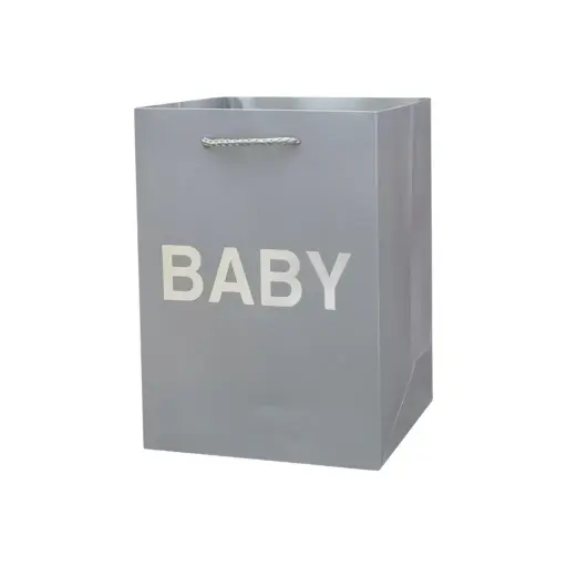 Baby Shower Medium Gift Bag Silver 