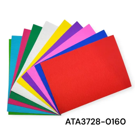 10 pcs Colored Corrugated Cardboard Sheets