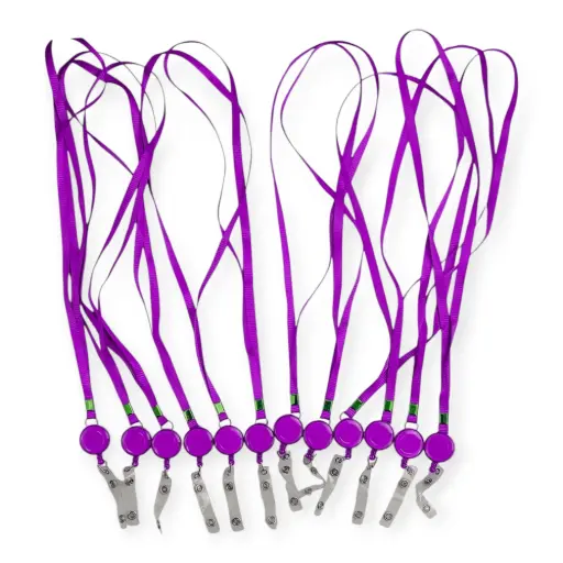 Retractable Lanyard purple