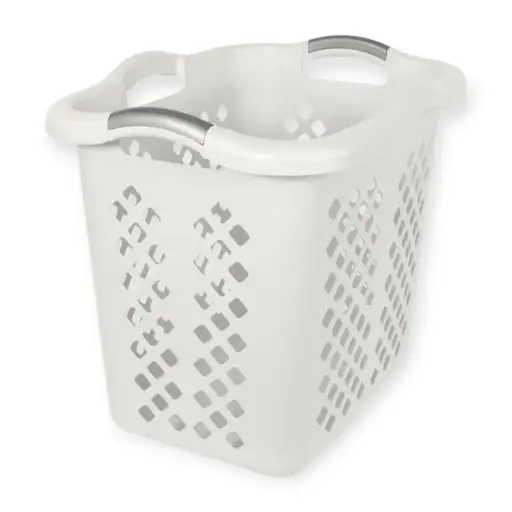 Large Load Laundry Basket  white & Grey 65L