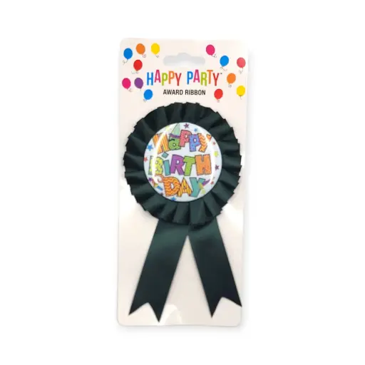 Birthday Ribbon Green Balloon