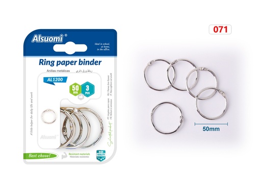 Ring Paper binder 50mm/1.96 3pcs (Alsuomi)