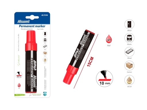 Jumbo  Permanent marker (Red) 1pcs (Alsuomi)